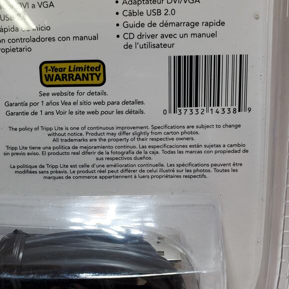 Tripp-Lite Adapter Notables USB to DVI/VGA 512 MB Memory New - Picture 5 of 15